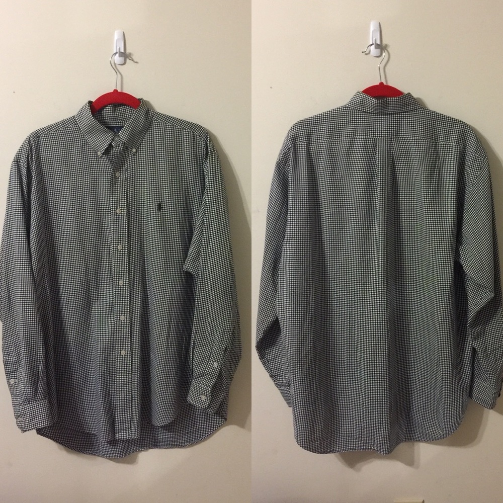 Mens Plaid Ralph Lauren Polo Button Down Shirt